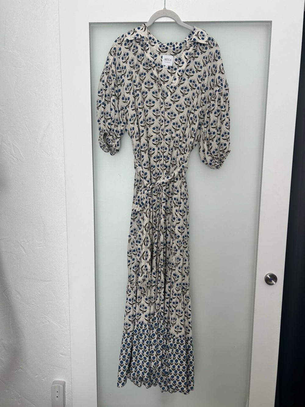 MISA Los Angeles Daniela floral puff sleeve shirt dress small - Picture 2 of 9